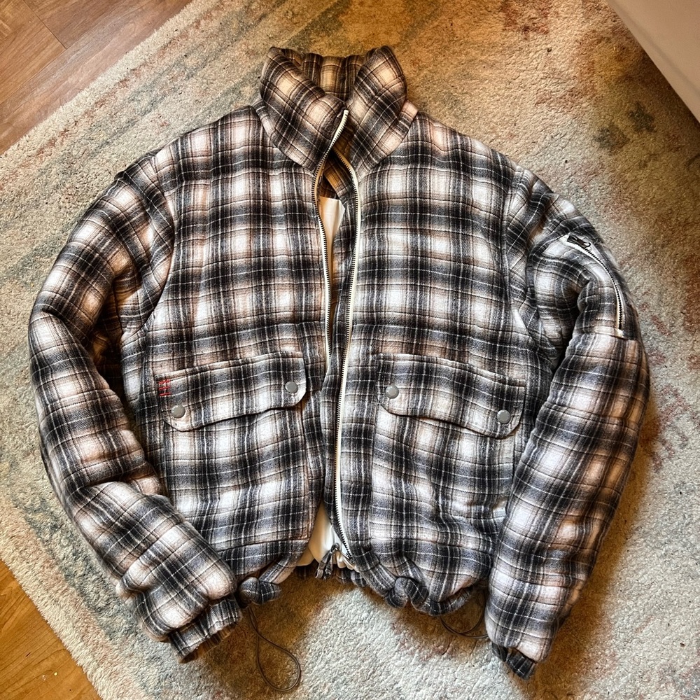 Urban Outfitters BDG Plaid Puffer Jacket